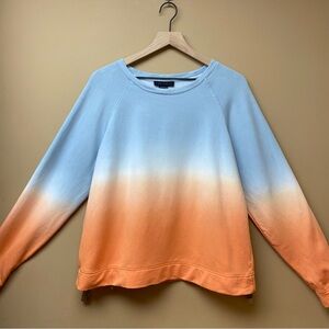 Sanctuary "Happy Days" Blue Orange Ombré Cozy Core XL Sweatshirt Soft crewneck